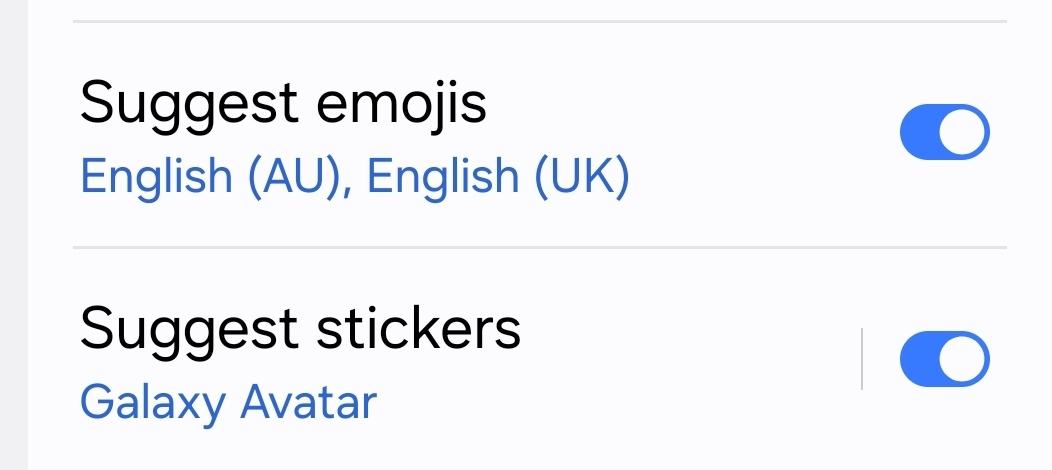 Proof the settings for emoji are turned on in the phone settings